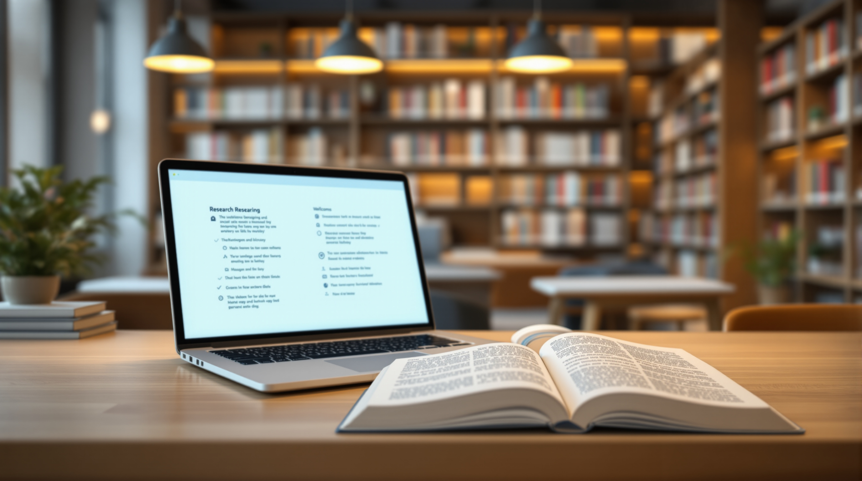 Research Booth — organized library research environment